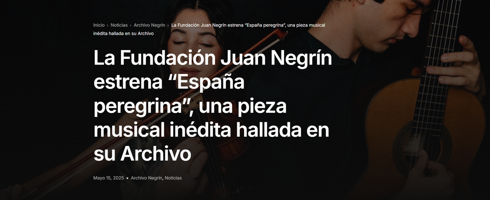Emocionado estreno de «España peregrina (Canción del destierro)»